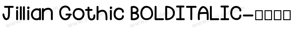 Jillian Gothic BOLDITALIC字体转换